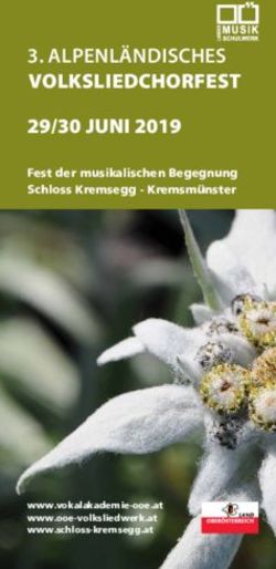 ALPENLÄNDISCHES VOLKSLIEDCHORFEST - 29/30 JUNI 2019 Fest der musikalischen Begegnung Schloss Kremsegg - Kremsmünster