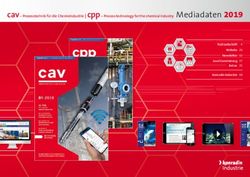Cav - Prozesstechnik für die Chemieindustrie | cpp - Process technology for the chemical industry Mediadaten 2019