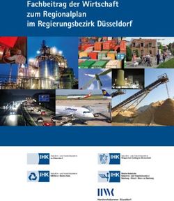 Fachbeitrag der Wirtschaft zum Regionalplan im Regierungsbezirk Düsseldorf