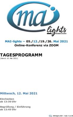 TAGESPROGRAMM MAI-lights 05./12./19./26. Mai 2021 Online-Konferenz via ZOOM - LVR