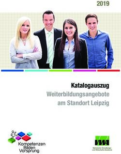 Katalogauszug Weiterbildungsangebote am Standort Leipzig 2019