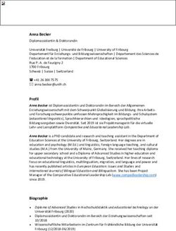 Anna Becker - Universit&eacute; de Fribourg