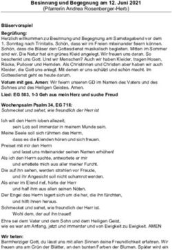 Besinnung und Begegnung am 12. Juni 2021