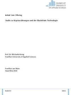 Initial Coin Offering Studie zu Kryptowährungen und der Blockchain-Technologie Prof. Dr. Michaela Hönig Frankfurt University of Applied Sciences ...