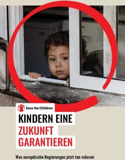 KINDERN EINE ZUKUNFT GARANTIEREN - Was europ&auml;ische Regierungen jetzt tun m&uuml;ssen