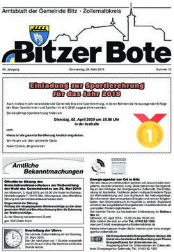 Einladung zur Sportlerehrung für das Jahr 2018 - in Bitz