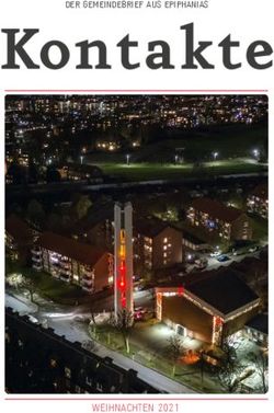 Kontakte - WEIHNACHTEN 2021 - DER GEMEINDEBRIEF AUS EPIPHANIAS