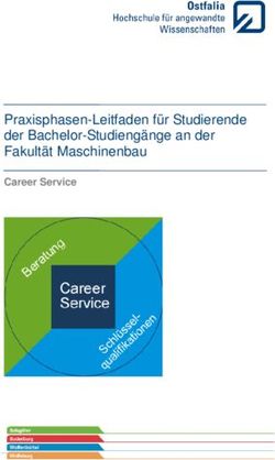 Praxisphasen-Leitfaden für Studierende der Bachelor-Studiengänge an der Fakultät Maschinenbau - Career Service