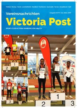 Victoria Post Vereinsnachrichten - SPORT-CLUB VICTORIA HAMBURG VON 1895 E.V - SC Victoria Hamburg