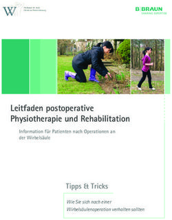 Leitfaden postoperative Physiotherapie und Rehabilitation