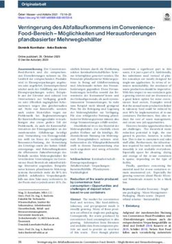 Verringerung des Abfallaufkommens im Convenience- Food-Bereich - M&ouml;glichkeiten und Herausforderungen pfandbasierter Mehrwegbeh&auml;lter