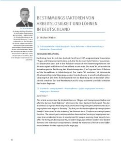BESTIMMUNGSFAKTOREN VON ARBEITSLOSIGKEIT UND LÖHNEN IN DEUTSCHLAND