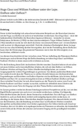Hugo Claus und William Faulkner unter der Lupe. Einfluss oder Zufluss?1