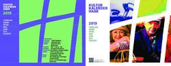 KULTUR KALENDER HAAR 2019 - 2019 KULTUR KALENDER HAAR - Gemeinde Haar