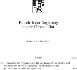 Botschaft der Regierung an den Grossen Rat - Kanton Graubünden