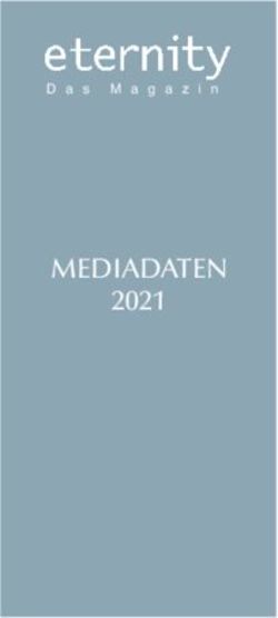 MEDIADATEN 2021 - eternity - das magazin