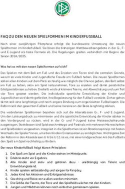 FAQ ZU DEN NEUEN SPIELFORMEN IM KINDERFUSSBALL