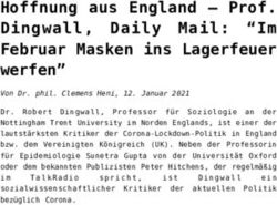 Hoffnung aus England - Prof. Dingwall, Daily Mail: "Im Februar Masken ins Lagerfeuer werfen"