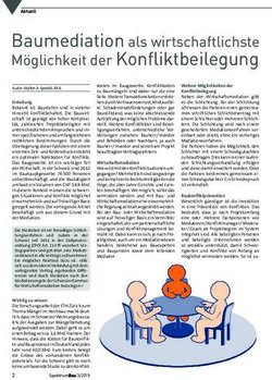 Baumediation als wirtschaftlichste Möglichkeit der Konfliktbeilegung