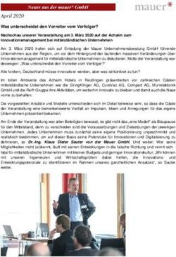 April 2020 - Mauer Unternehmensberatung