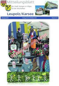 Leupolz/Karsee der Stadt Wangen im Allg&auml;u f&uuml;r die Ortschaften - Jahrgang 2021