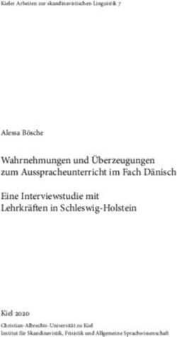 Wahrnehmungen und &Uuml;berzeugungen zum Ausspracheunterricht im Fach D&auml;nisch Eine Interviewstudie mit Lehrkr&auml;ften in Schleswig-Holstein - Uni Kiel
