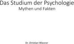 Das Studium der Psychologie - Mythen und Fakten Dr. Christian Wiesner