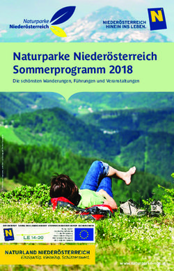 Naturparke Niederösterreich Sommerprogramm 2018 - Die schönsten Wanderungen, Führungen und Veranstaltungen