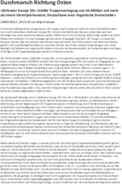 DURCHMARSCH RICHTUNG OSTEN - ABFANG