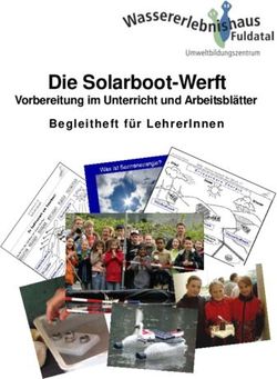 Die Solarboot-Werft Vorbereitung im Unterricht und Arbeitsblätter Begleitheft für Lehr erInnen - Wassererlebnishaus Fuldatal