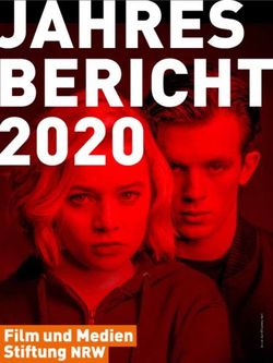 JAHRES BERICHT 2020 - Film- und Medienstiftung NRW