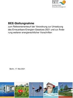 BEE-Stellungnahme zum Referentenentwurf der Verordnung zur Umsetzung des Erneuerbare-Energien-Gesetzes 2021 und zur &Auml;nde- rung weiterer ...