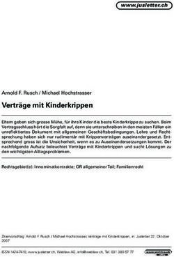 Verträge mit Kinderkrippen - Schiller Rechtsanwälte AG