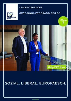 SOZIAL. LIBERAL. EUROP&Auml;ESCH - #dp2019eu - LEICHTE SPRACHE KURZ-WAHL-PROGRAMM DER DP - DP.lu
