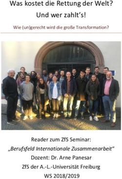 WAS KOSTET DIE RETTUNG DER WELT? UND WER ZAHLT'S! - WS 2018/2019 READER ZUM ZFS SEMINAR: PANESAR ...