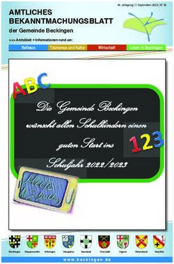 AMTLICHES BEKANNTMACHUNGSBLATT - der Gemeinde Beckingen Amtsblatt Informationen rund um