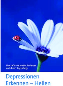 Depressionen Erkennen - Heilen - Eine Information für Patienten und deren Angehörige