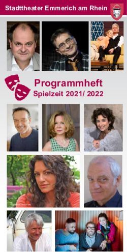 Programmheft Spielzeit 2021/ 2022 - Stadttheater Emmerich am Rhein - Stadt Emmerich