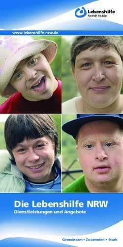 Die Lebenshilfe NRW Dienstleistungen und Angebote - Lebenshilfe