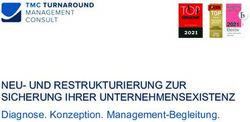 NEU- UND RESTRUKTURIERUNG ZUR SICHERUNG IHRER UNTERNEHMENSEXISTENZ - Diagnose. Konzeption. Management-Begleitung - TMC ...