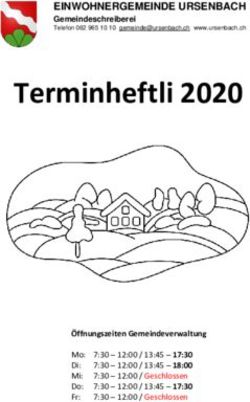 Terminheftli 2020 - Gemeinde Ursenbach