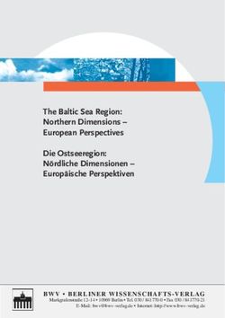 The Baltic Sea Region: Northern Dimensions - European Perspectives Die Ostseeregion: Nördliche Dimensionen - Europäische Perspektiven