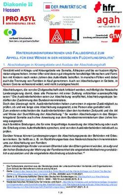 HINTERGRUNDINFORMATIONEN UND FALLBEISPIELE ZUM