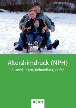 Altershirndruck (NPH) - Auswirkungen, Behandlung, Hilfen - NPH Info
