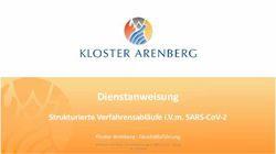 DIENSTANWEISUNG STRUKTURIERTE VERFAHRENSABL&Auml;UFE I.V.M. SARS-COV-2 - KLOSTER ARENBERG - GESCH&Auml;2SF&Uuml;HRUNG