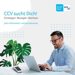 CCV sucht Dich! Einsteigen. Bewegen. Wachsen - Jetzt informieren und durchstarten!