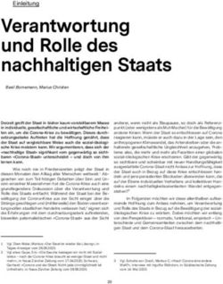 Verantwortung und Rolle des nachhaltigen Staats - Einleitung - SAGW