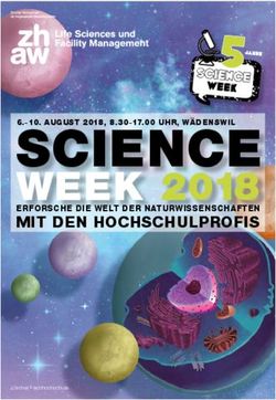 SCIENCE WEEK 2018 MIT DEN HOCHSCHULPROFIS - ZHAW Z&uuml;rcher Hochschule f&uuml;r Angewandte ...