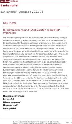 Bankenbrief Bankenbrief - Ausgabe 2021-15 - Das Thema Bundesregierung und EZB-Experten senken BIP-Prognosen