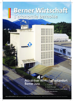 Attraktiver Wirtschaftsstandort Berner Jura